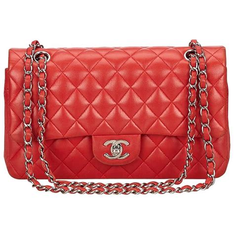 chanel red leather bag|authentic chanel shoulder bags.